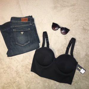 NWT Bebe bustier top